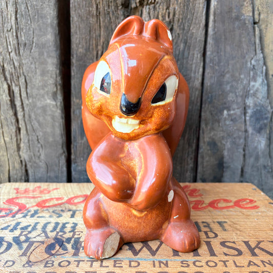 【1961 USA vintage】Handmade Chip Style Ceramic Coin Bank