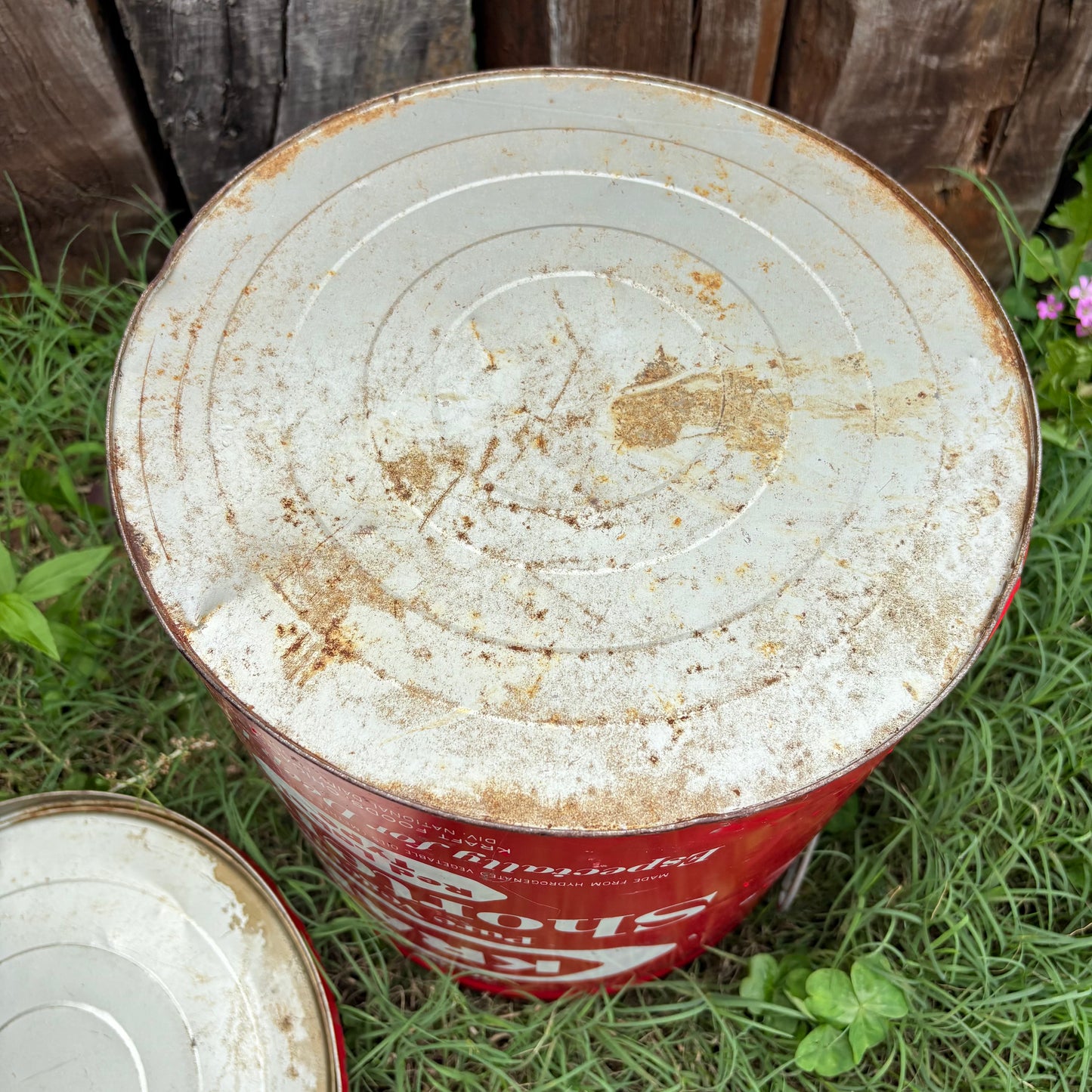 【1950s-1960s USA vintage】KRAFT Pure Vegetable Shortening 50lb Tin Can