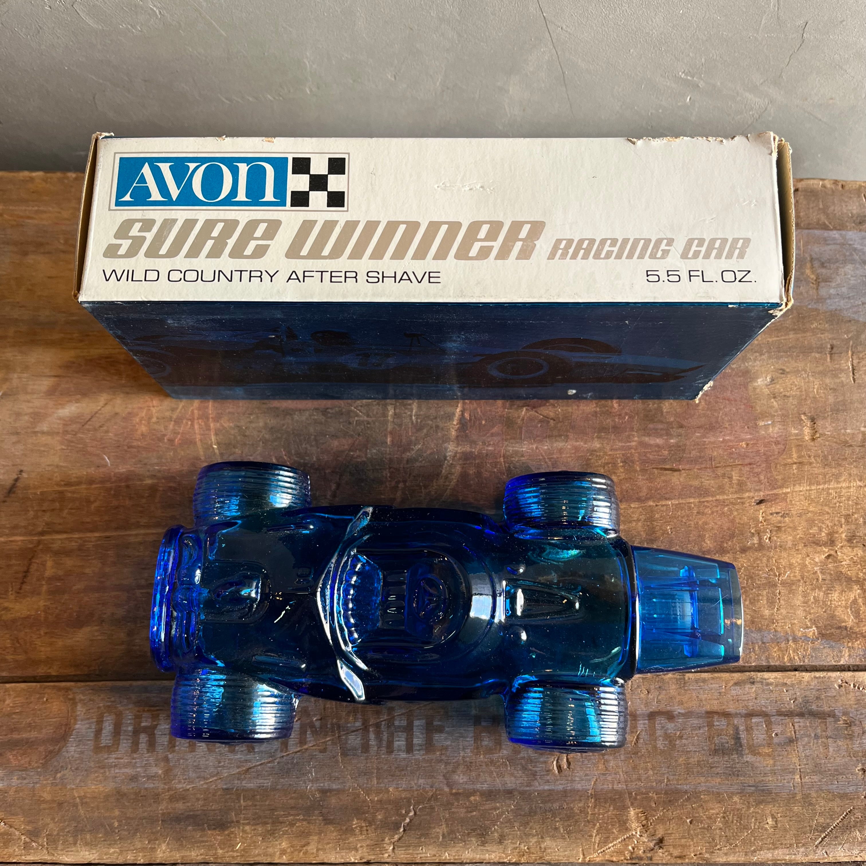 【USA vintage】AVON After Shave Bottle SURE WINNER RACING CAR