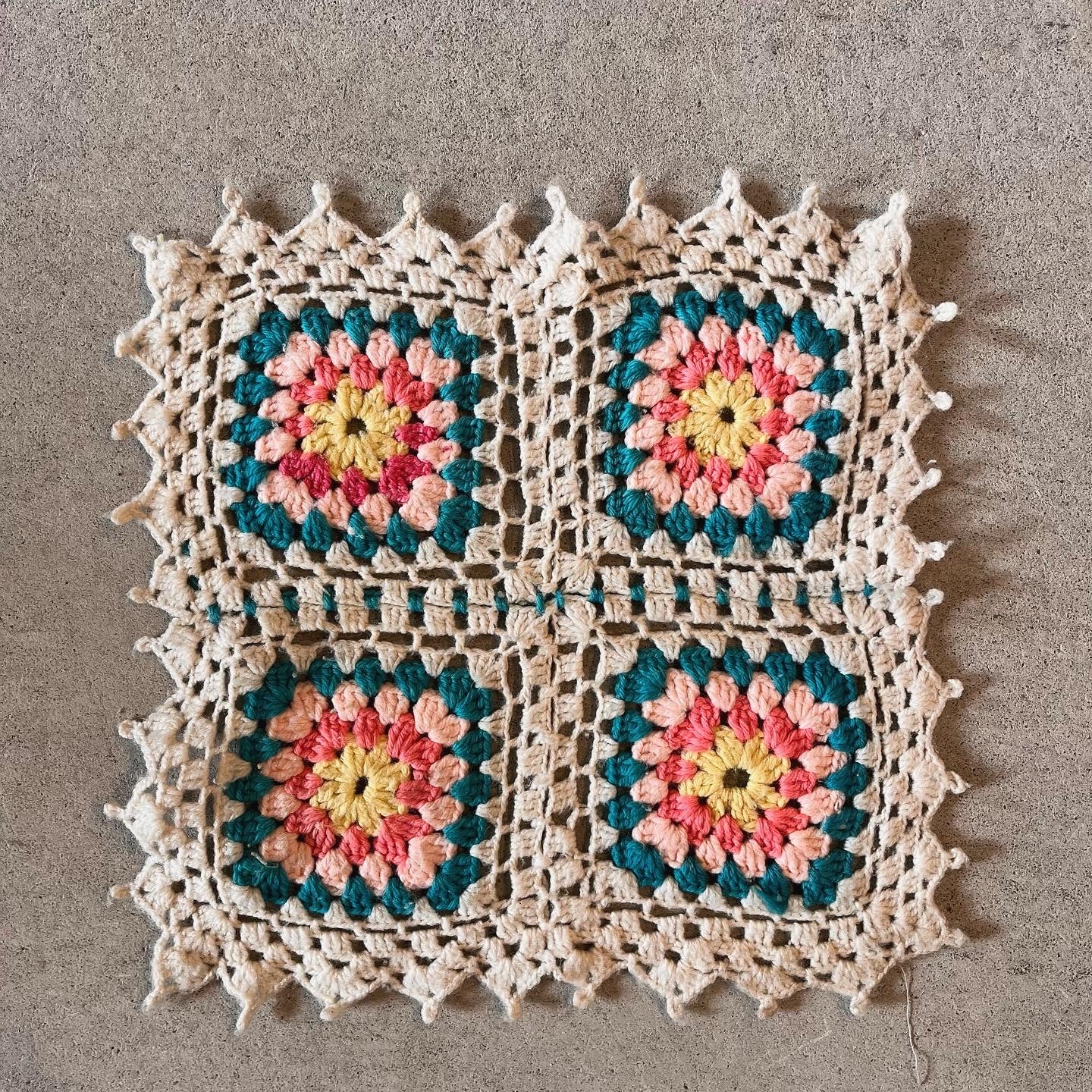 USA vintage】Granny Square Mini Rug – 雑貨屋ポッポ