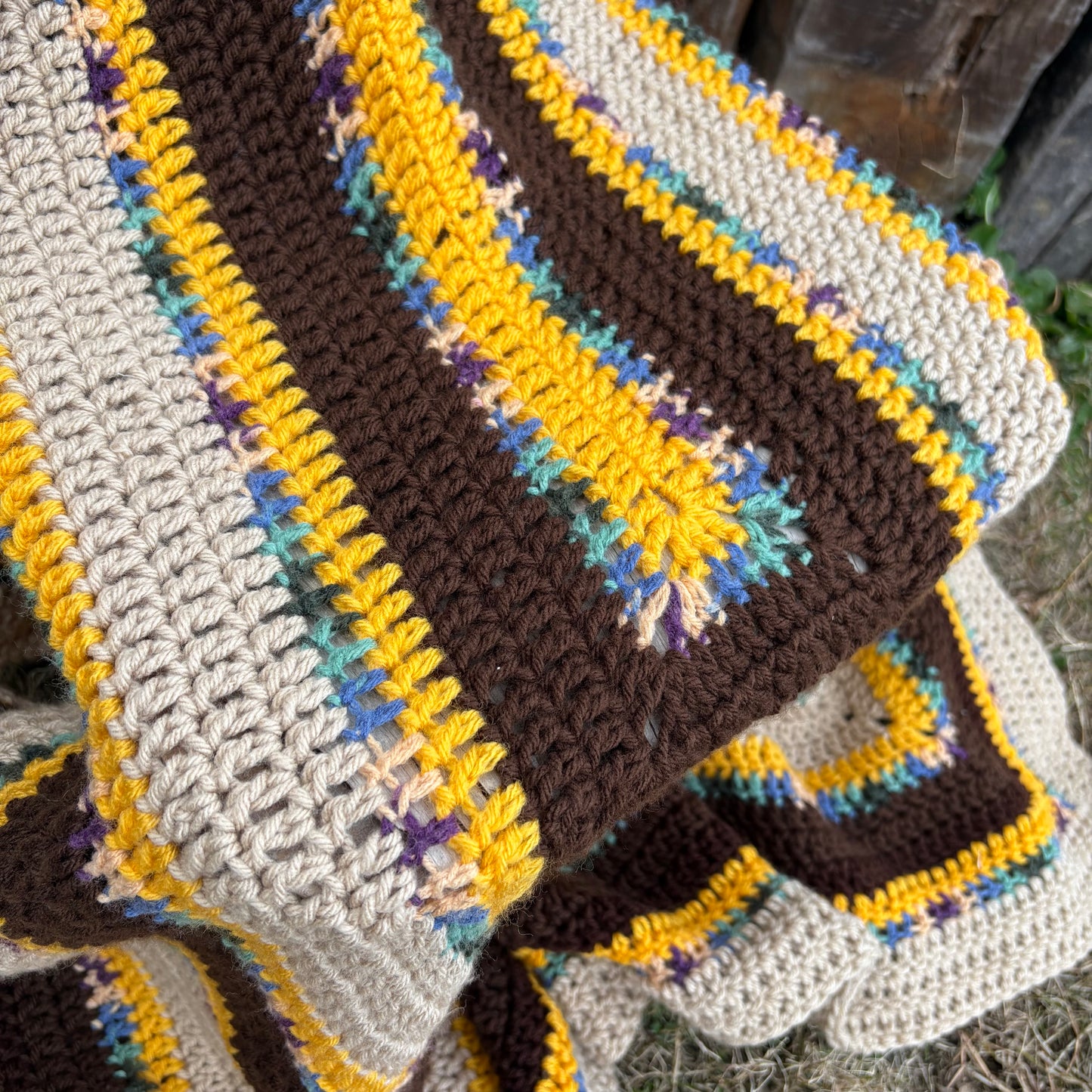 【USA vintage】 granny blanket