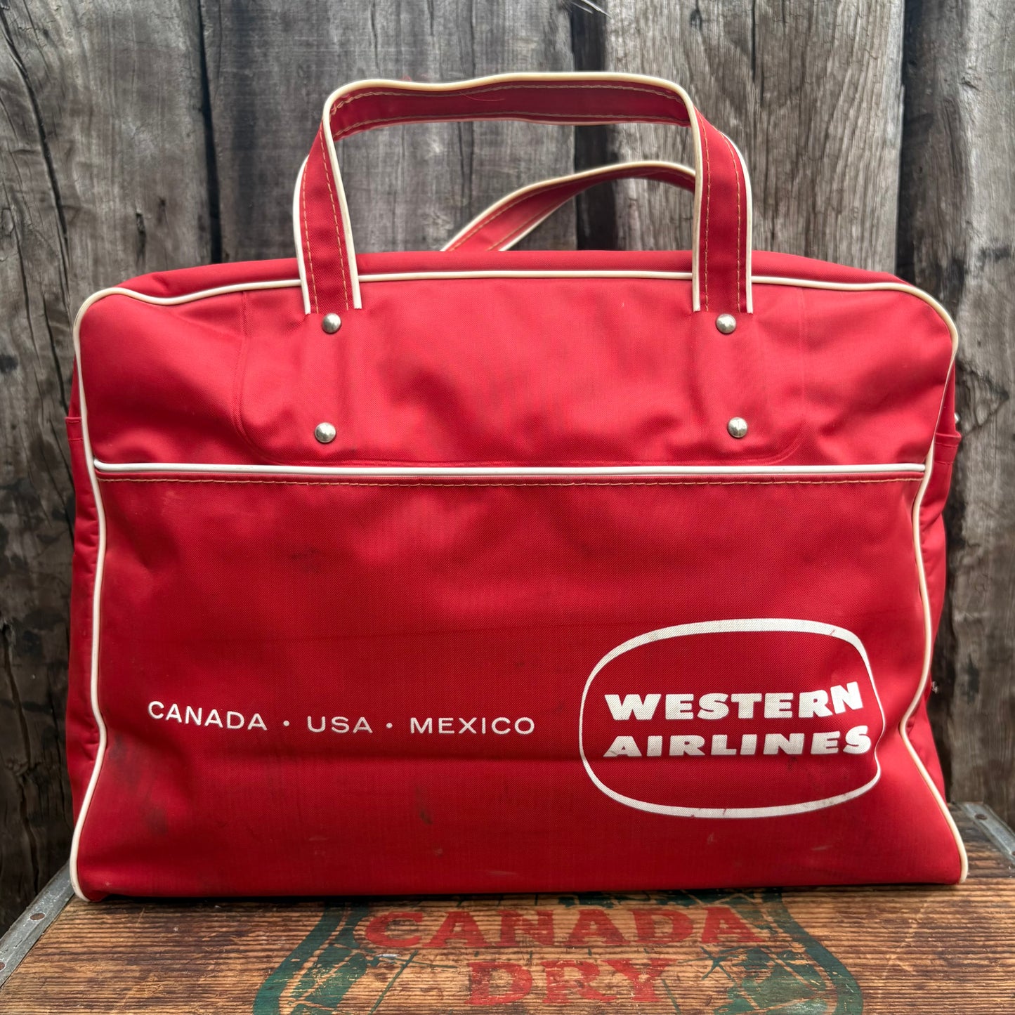 【~1980s USA vintage】 WESTERN AIRLINES BAG