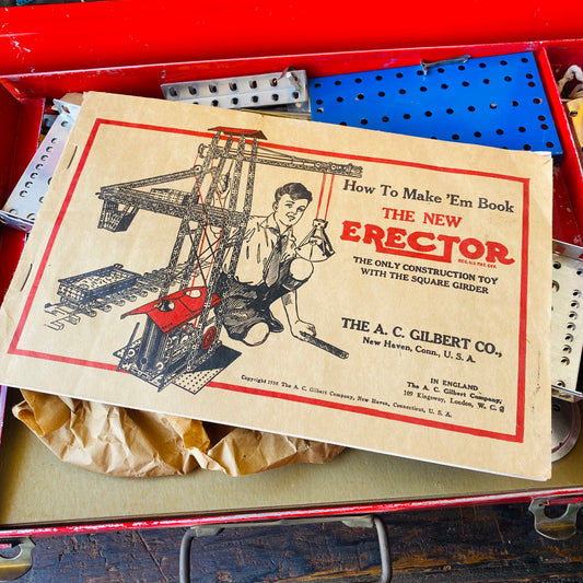 【1938 USA vintage 】THE A.C.GILBERT CO. Engineer's Erector set