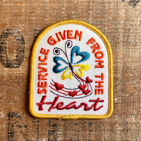 【USA vintage】ワッペン　SERVICE GIVEN FROM THE HEART ガールスカウト
