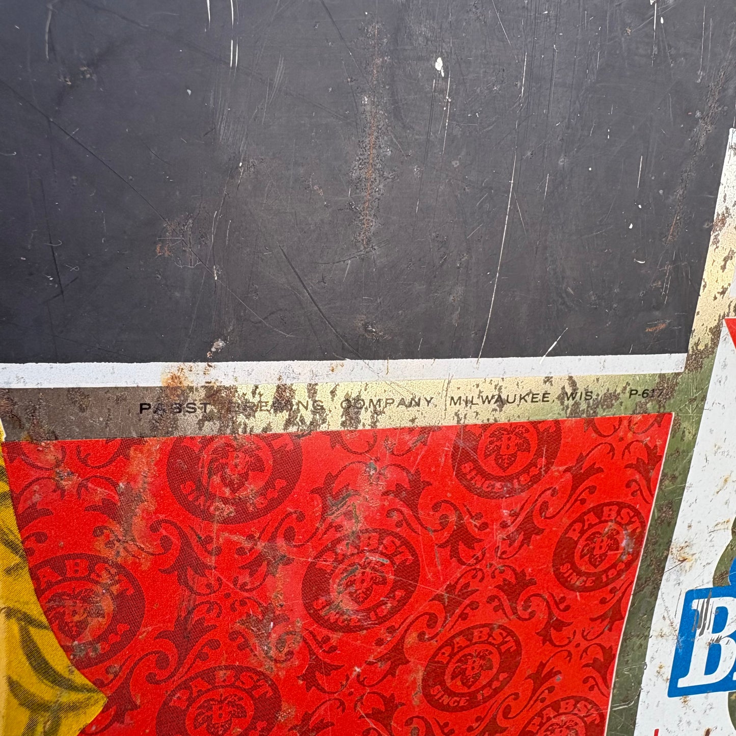 【1960s USA vintage】Pabst Blue Ribbon Beer Advertising Chalkboard