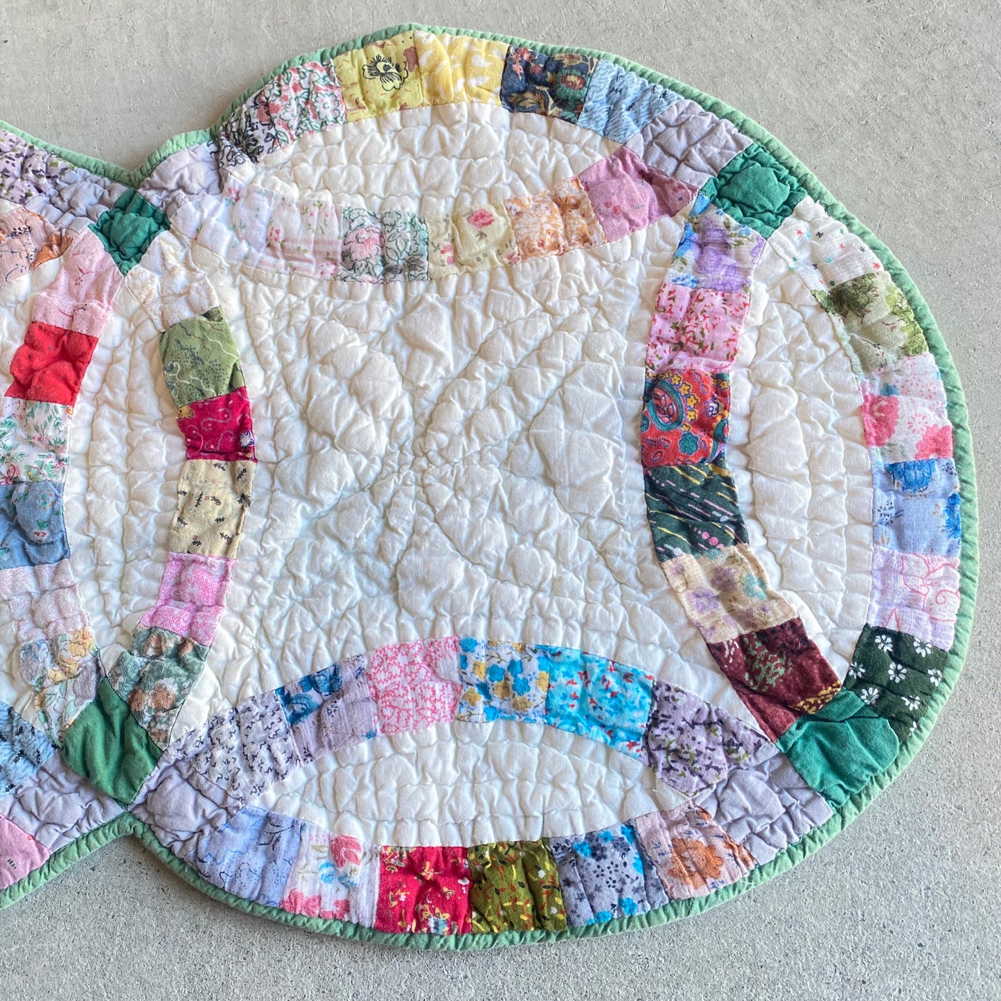 【USA vintage】patchwork quilting rug mat