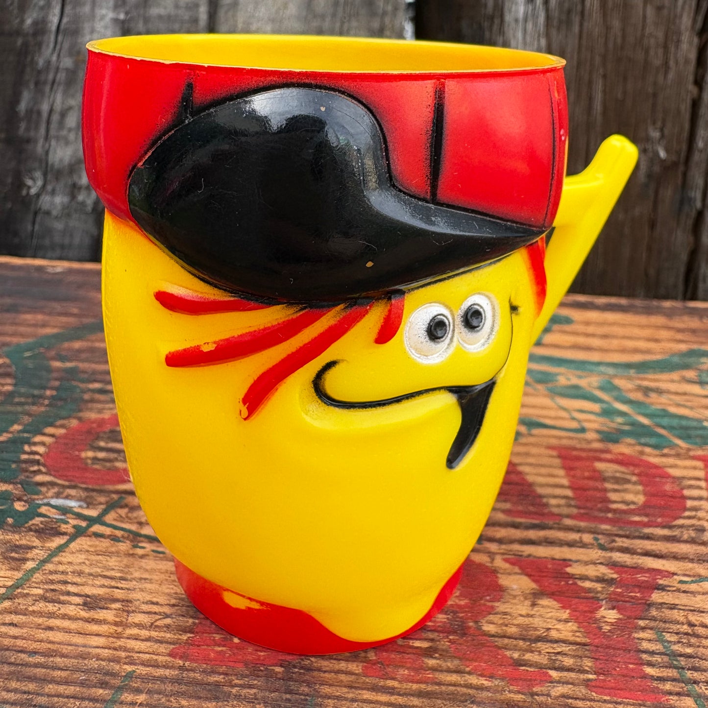 【1969 USA vintage】FunnyFace mug cup Lefty Lemon