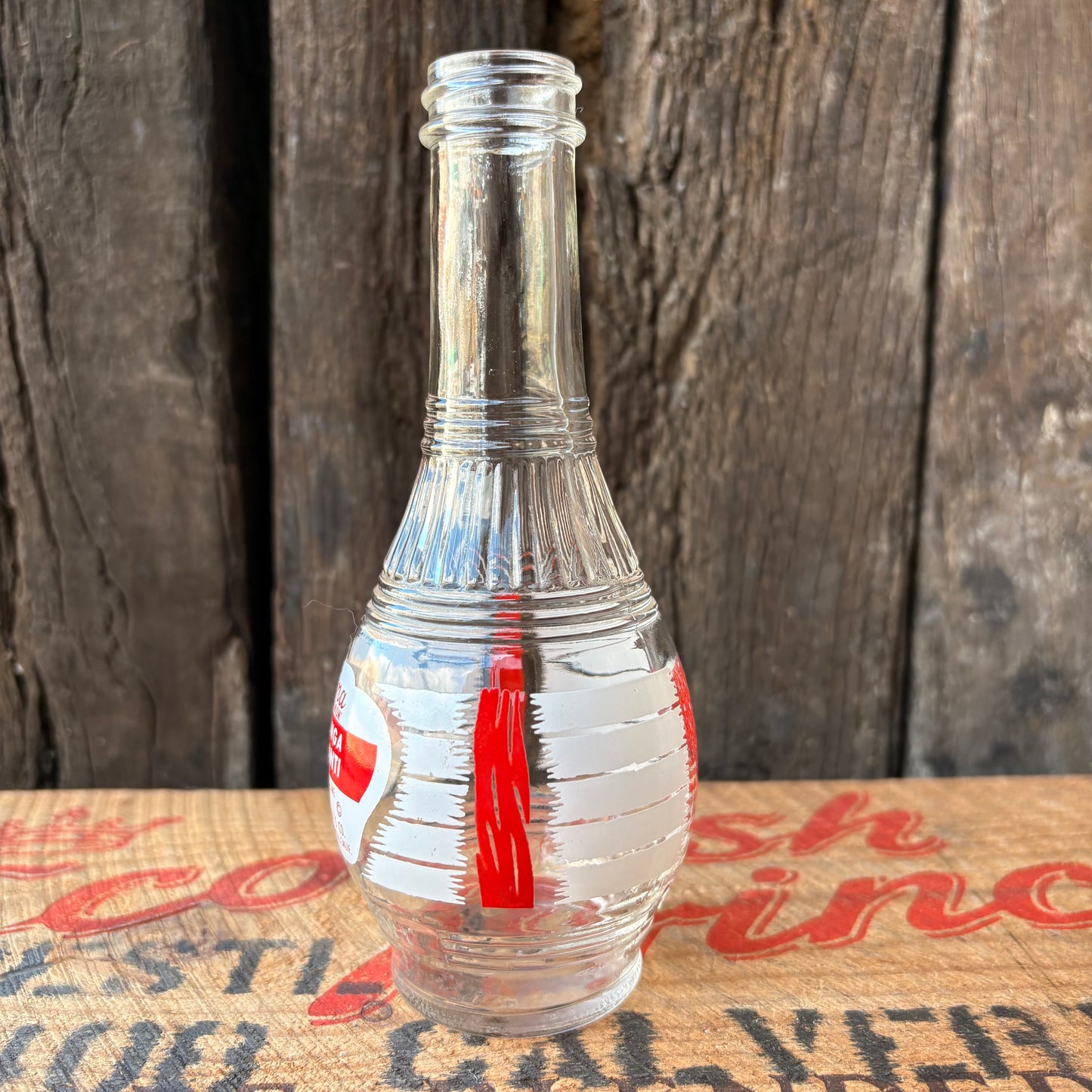 【1960s-1970s USA vintage】REGINA Cucamonga Red Chianti Glass Bottle