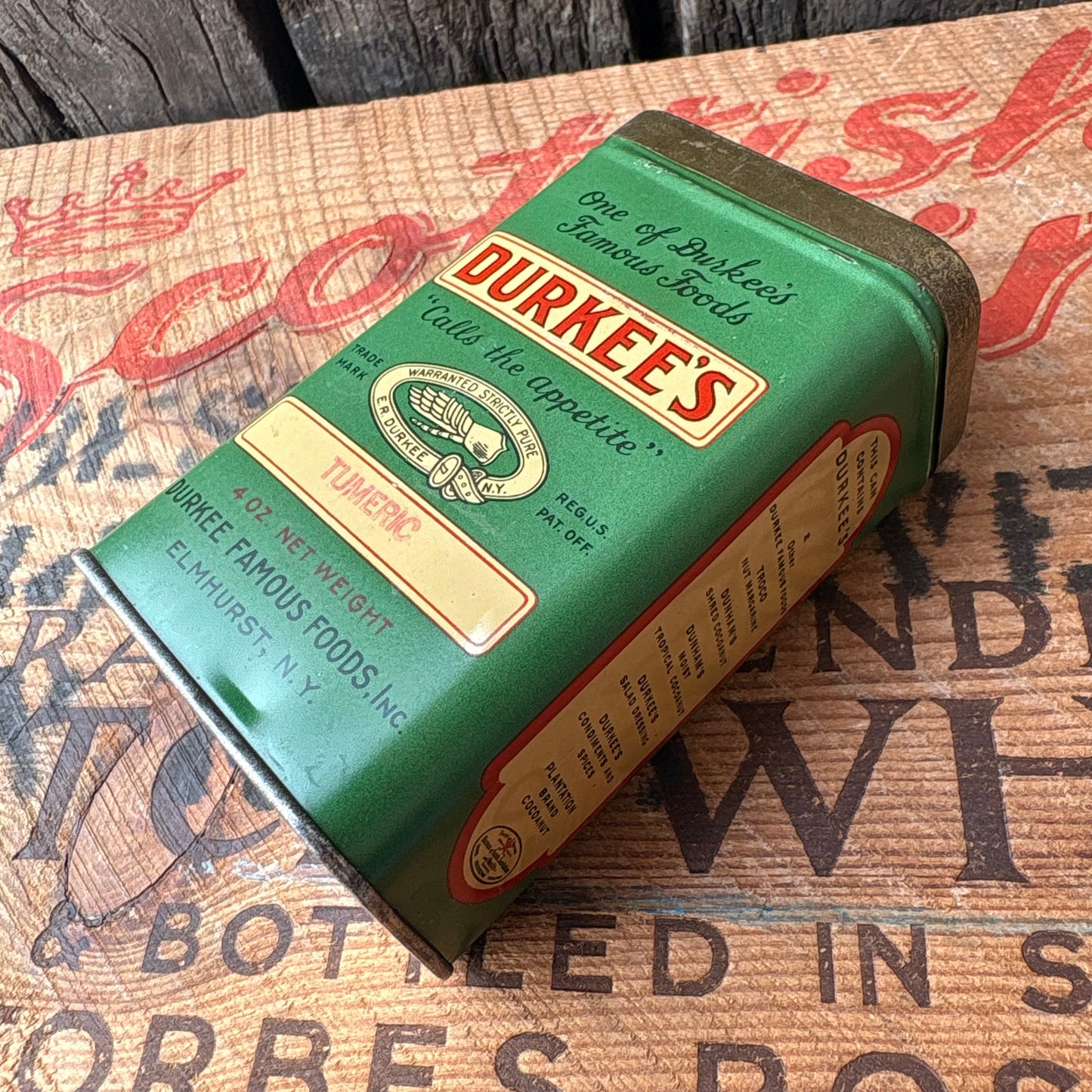 【1930s-1940s USA vintage】DURKEE’S Spice Tin can