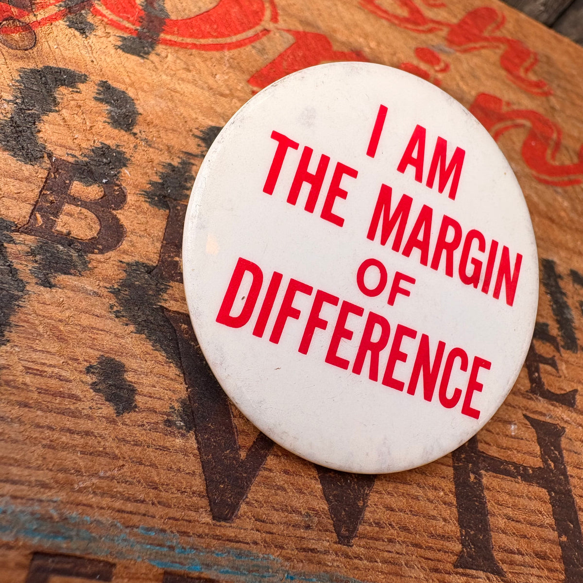 【USA vintage】PAULICH SPEC. CO., INC. I AM THE MARGIN OF DIFFERENCE Pinback Button