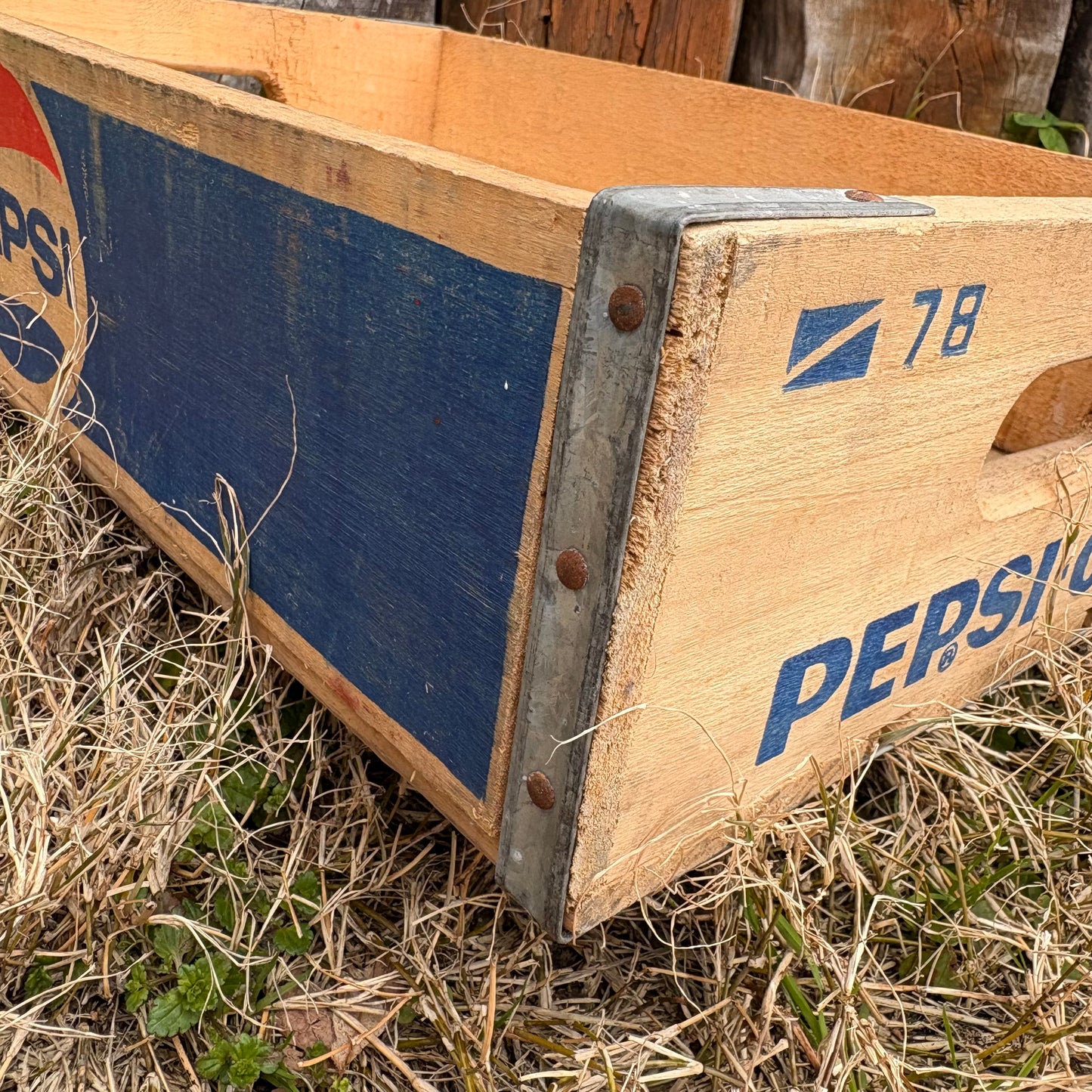 【USA vintage】PEPSI-COLA Wooden Bottle Crate