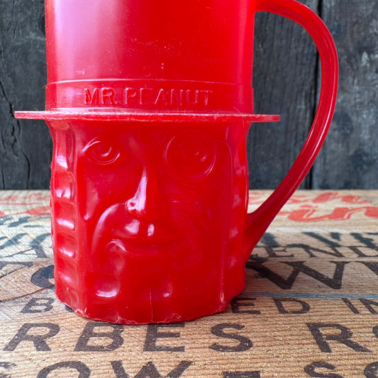 【1950s-1960s USA vintage】MR. PEANUT Plastic Mug Red