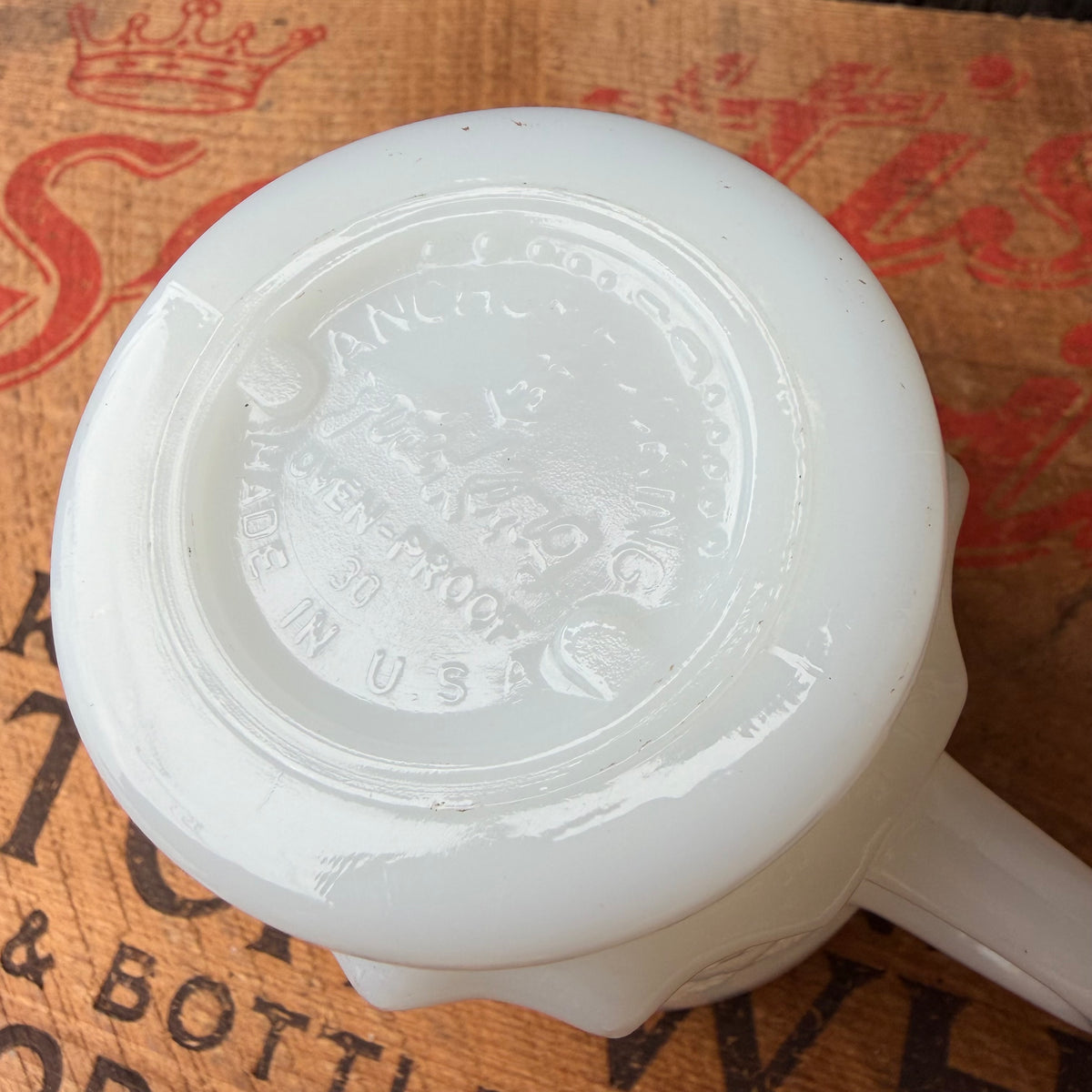 【1960s-1976 USA vintage】Fire-King Kimberley mug White