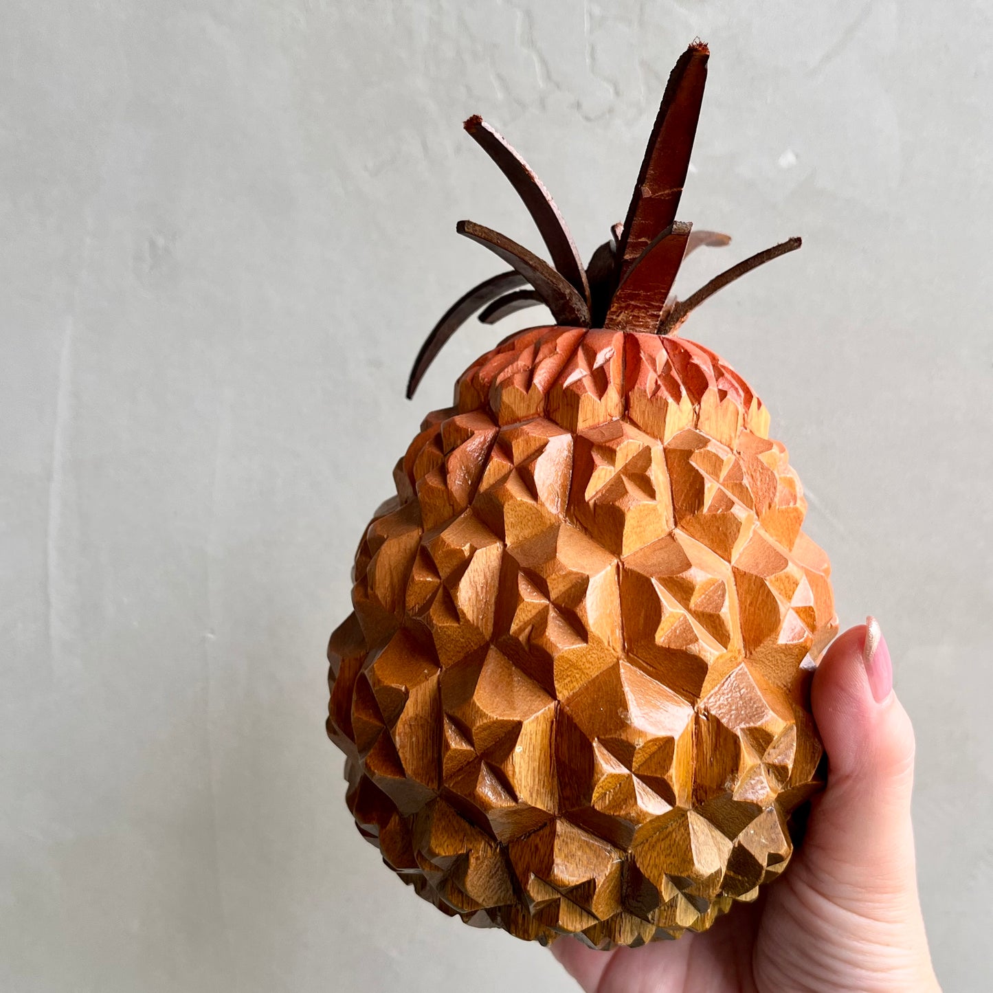 【USA vintage】Wooden Pineapple Objet