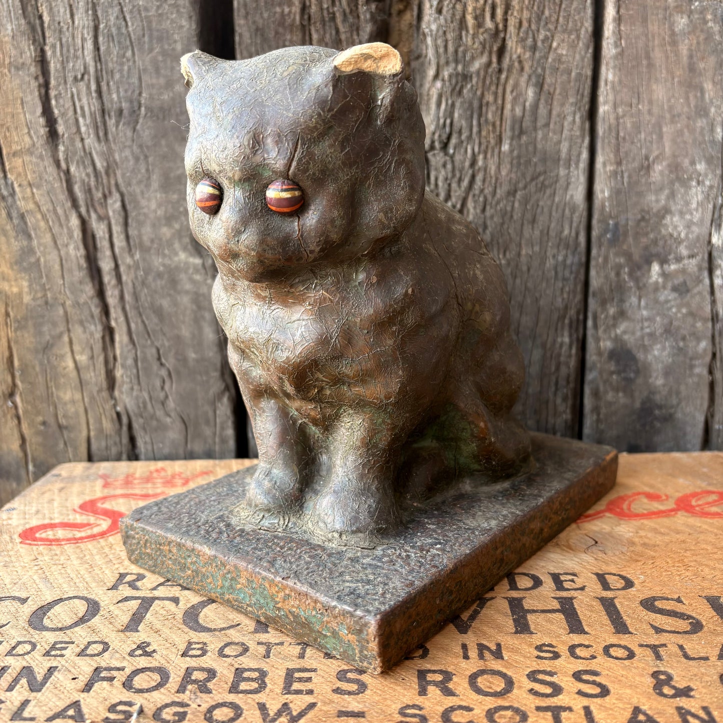 【1940s USA vintage】Chalkware Cat figure
