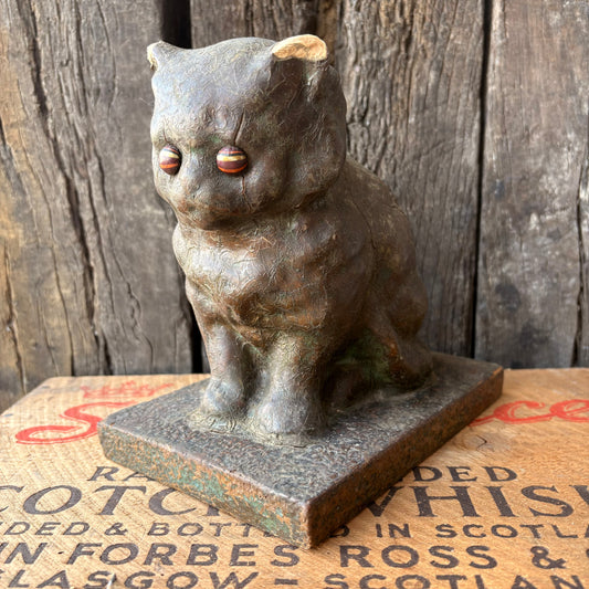 【1940s USA vintage】Chalkware Cat figure