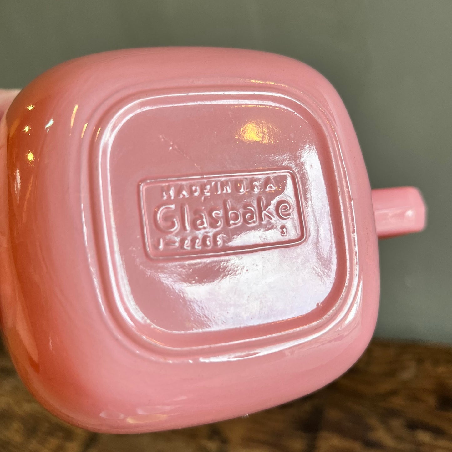 【USA vintage】Glasbake マグカップ　PINK