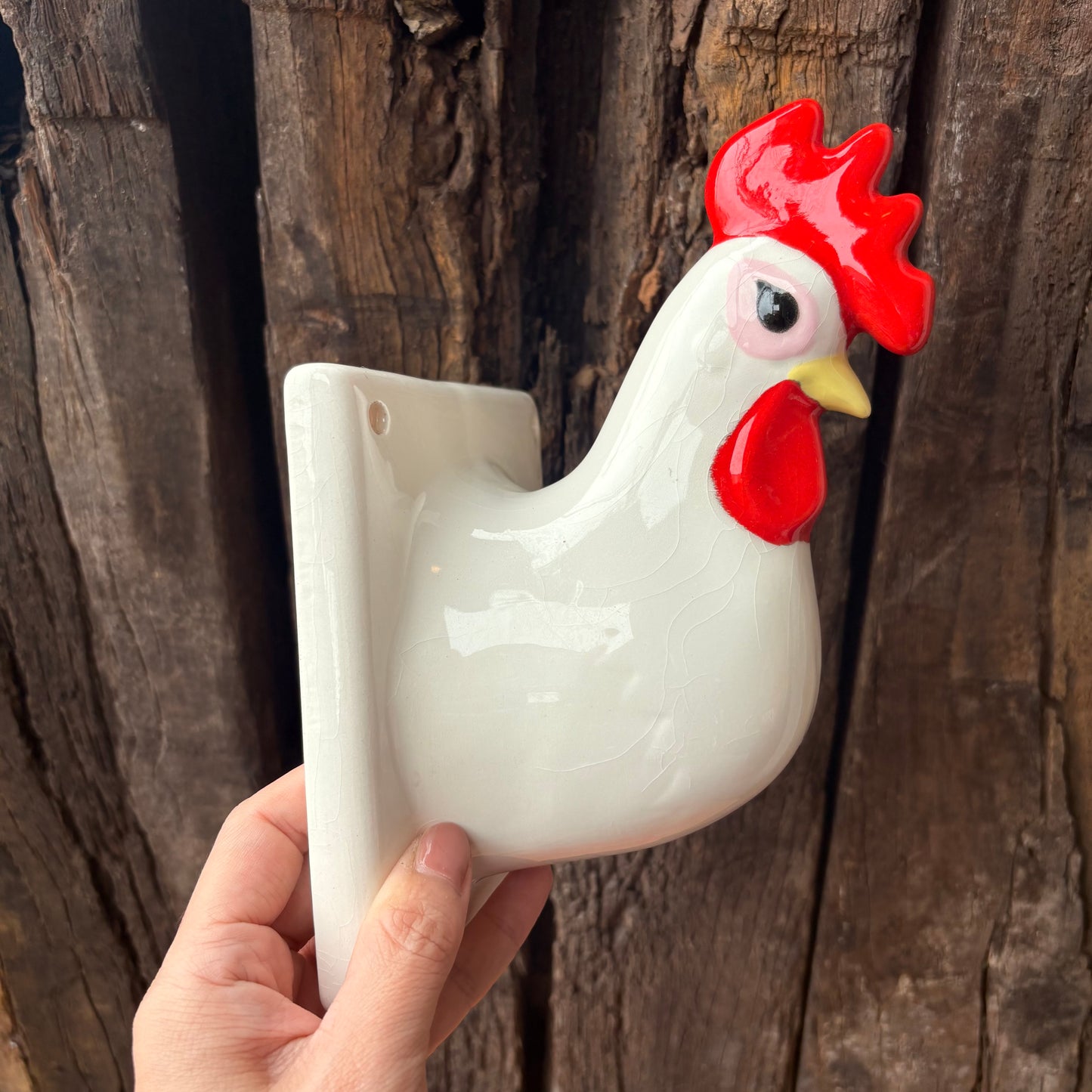 【USA Vintage】Ceramic RoosterWall Towel Holder