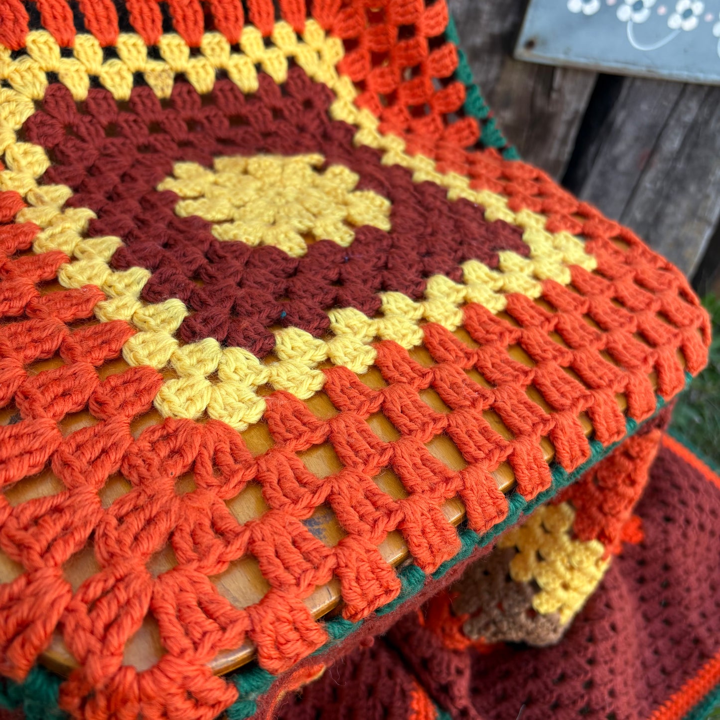 【 USA vintage】granny blanket