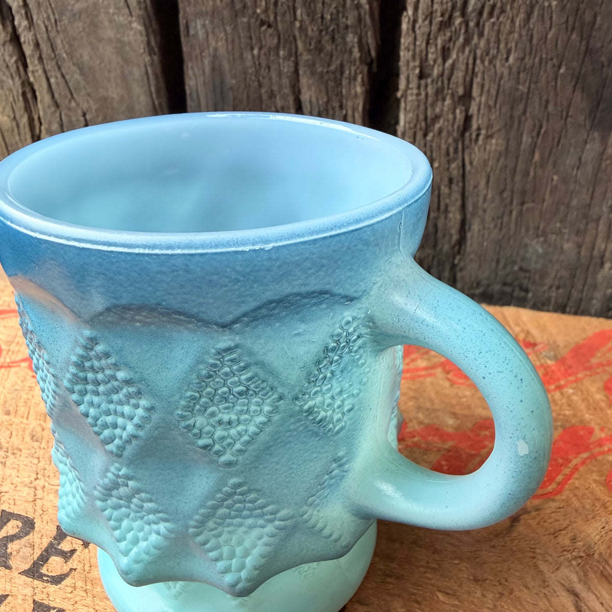 【1960s-1976 USA vintage】Fire-King Kimberley mug Blue