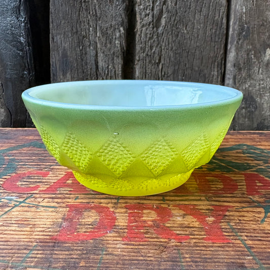 【1960-1976 USA vintage】Fire-King Kimberley bowl Green