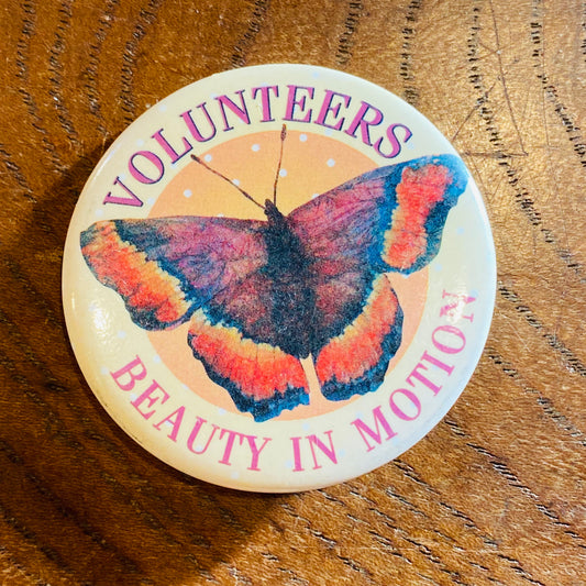 【USA vintage】缶バッジ 蝶