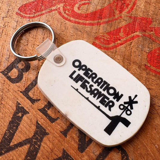 【1970s-1980s USA vintage】Advertising Key Ring OPERATION LIFESAVER