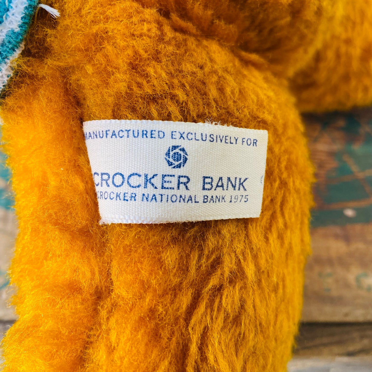 【1975 USA vintage】Crocker National Bank teddy bear