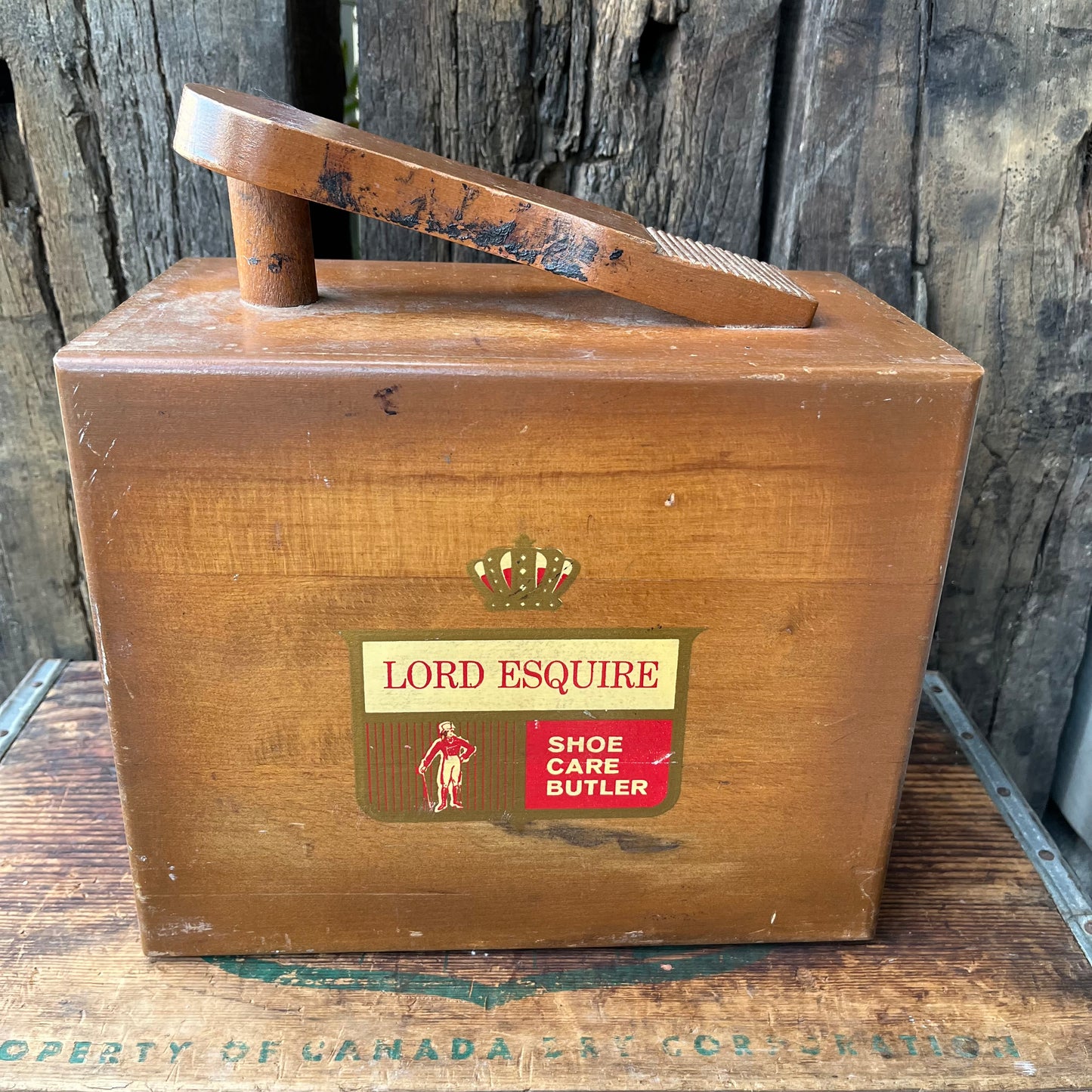 【50s USA vintage】LORD ESQURE Shoe shine box