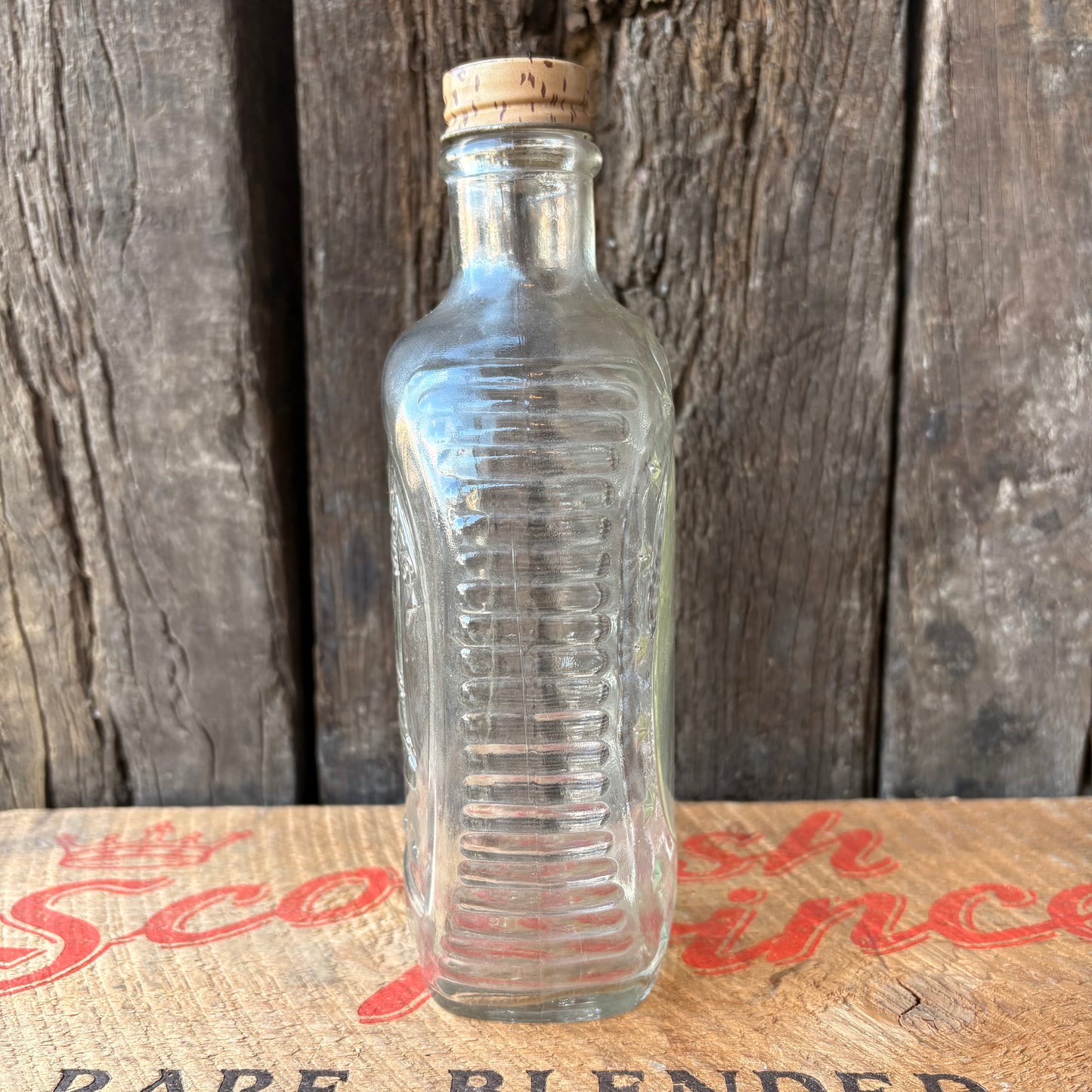 【1976 USA vintage】Bicentennial Log Cabin Liberty Bell Syrup Glass Bottle