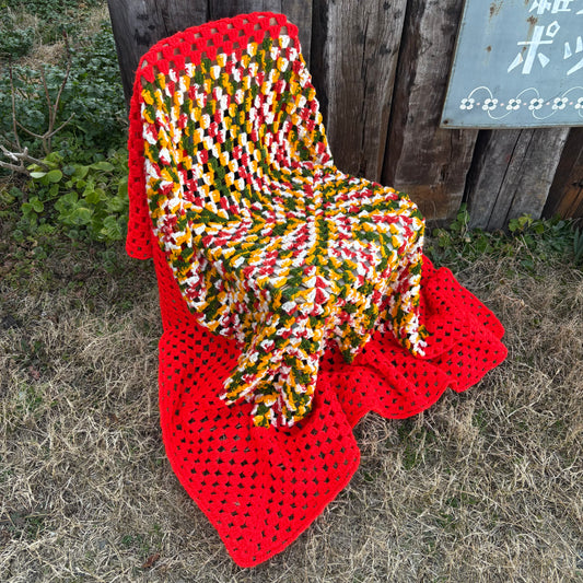【USA vintage】 granny blanket