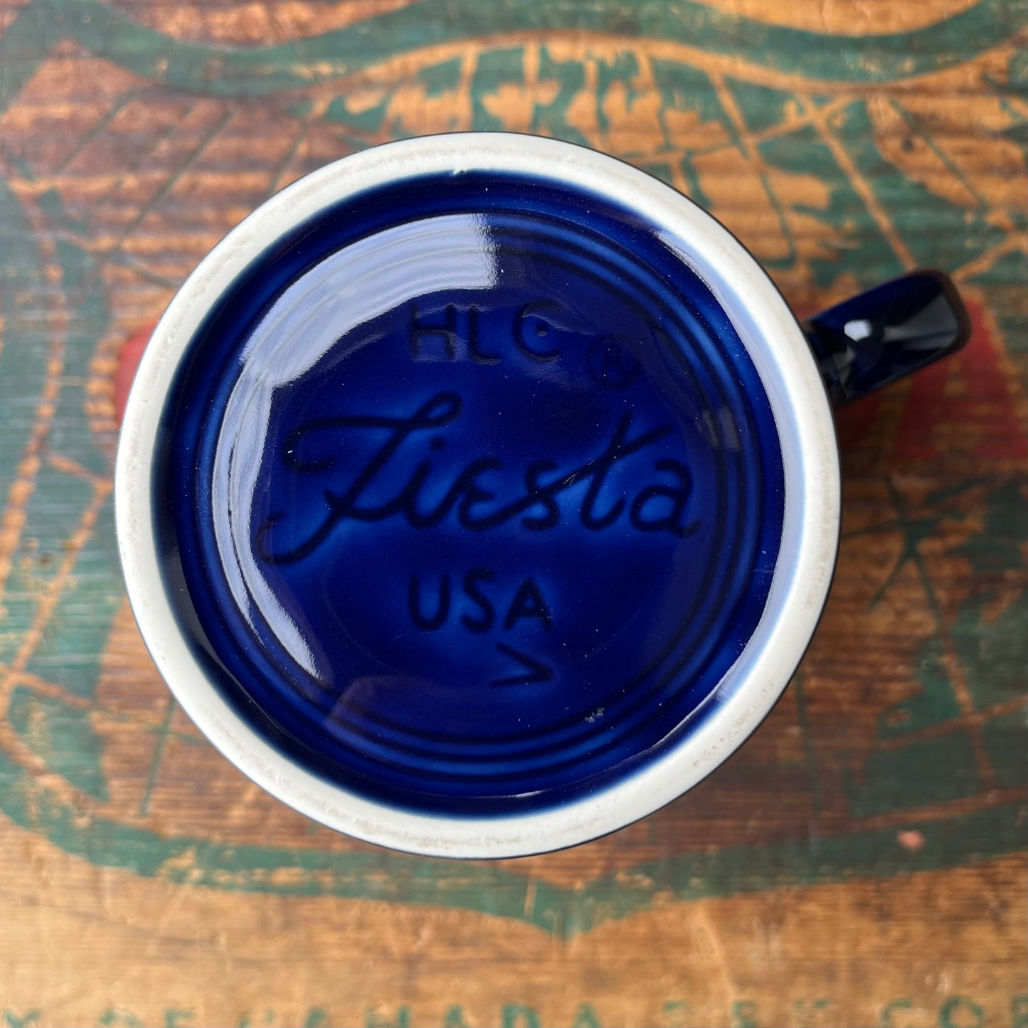 【USA vintage】Fiesta Mug Cup navy