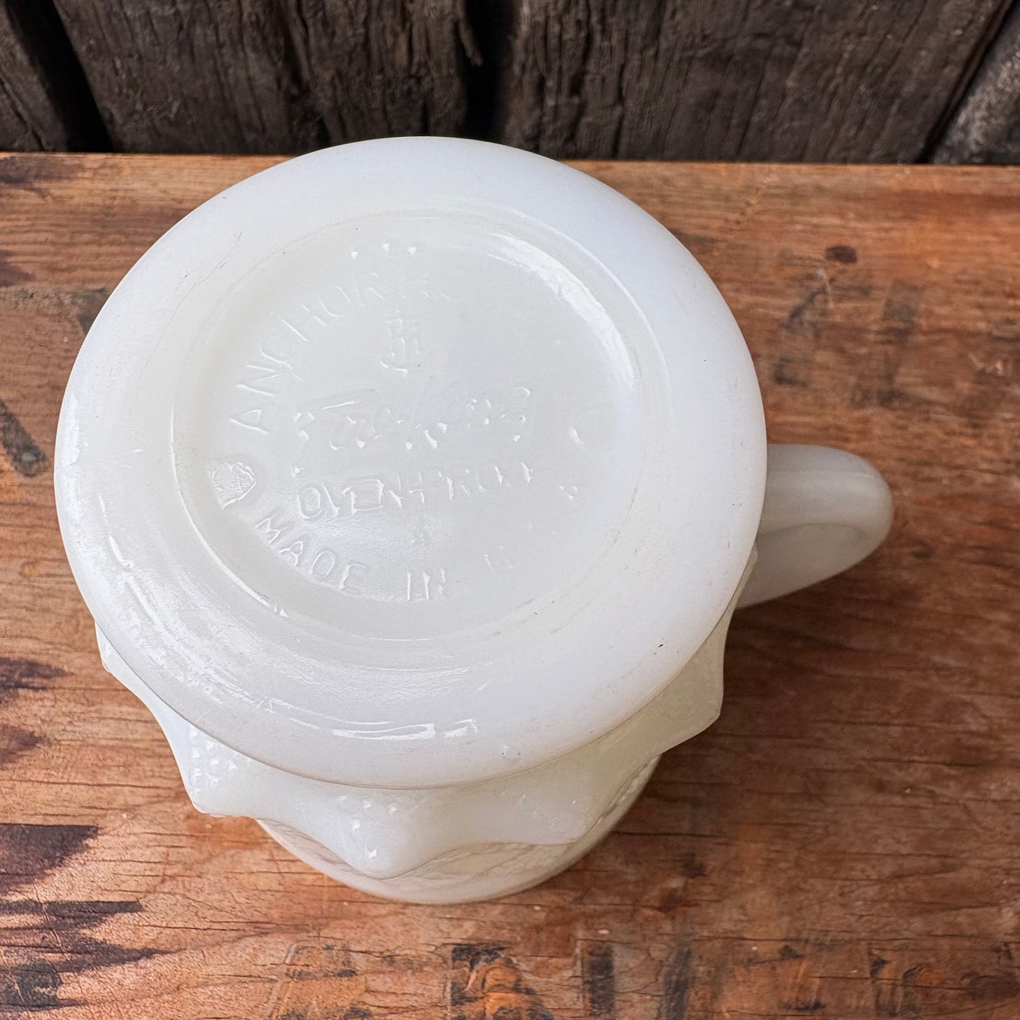 【1960s-1976 USA vintage】Fire-King Kimberley mug White