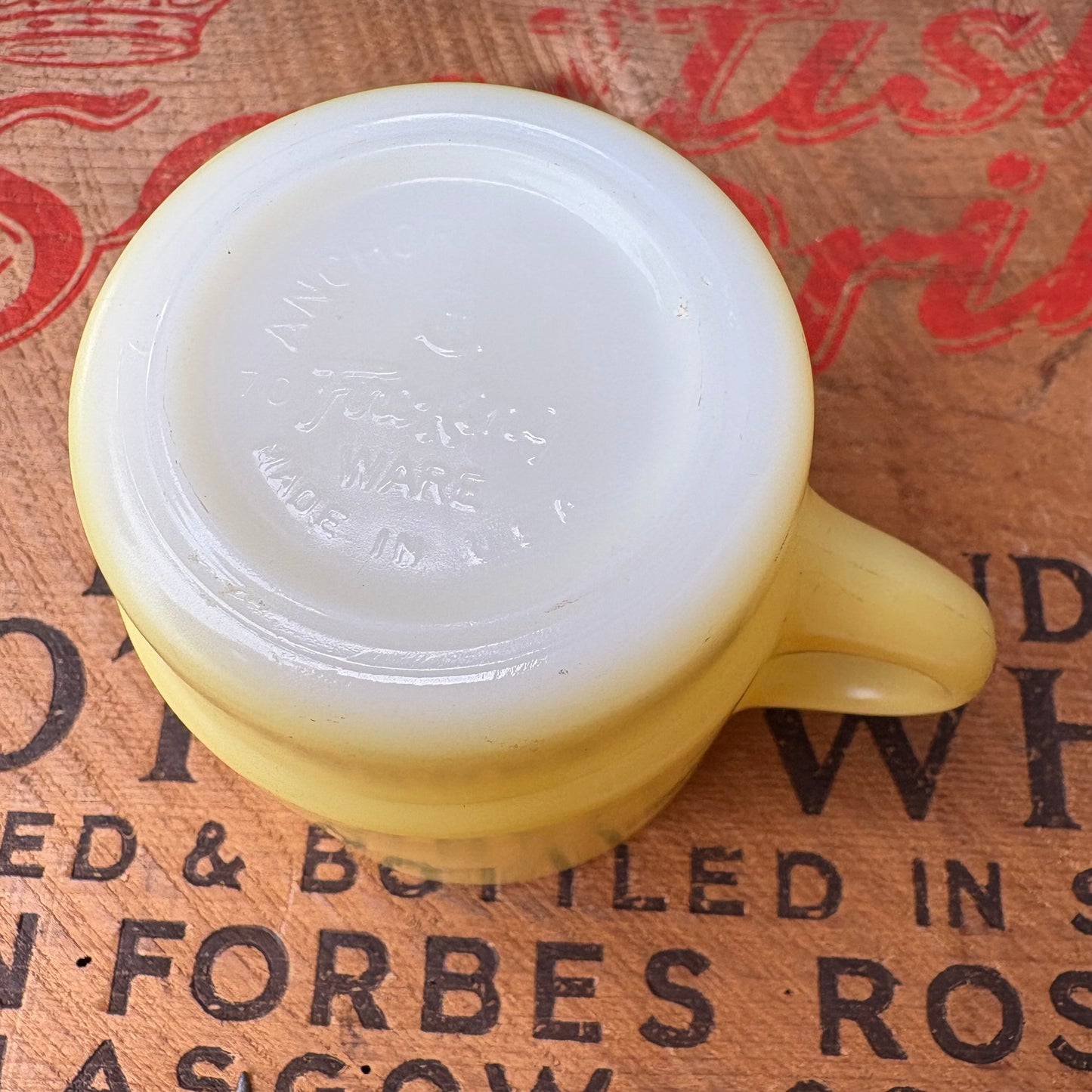 【1960s USA vintage】Fire-King mugcup yellow
