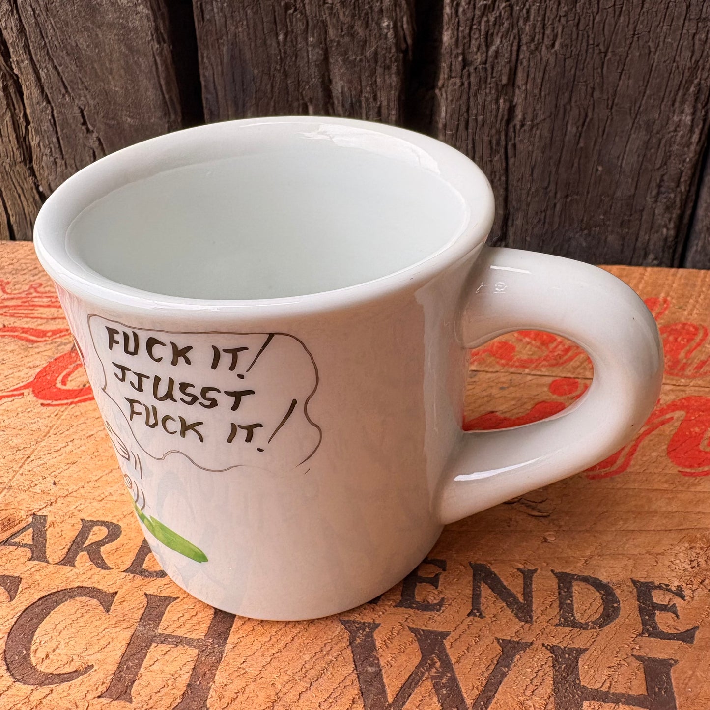 【USA vintage】 hand paint SNOOPY mugcup