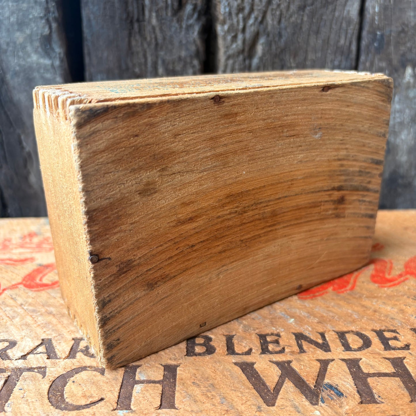 【1930s-50s USA Vintage】KODIKOOK Codfish Wooden Box