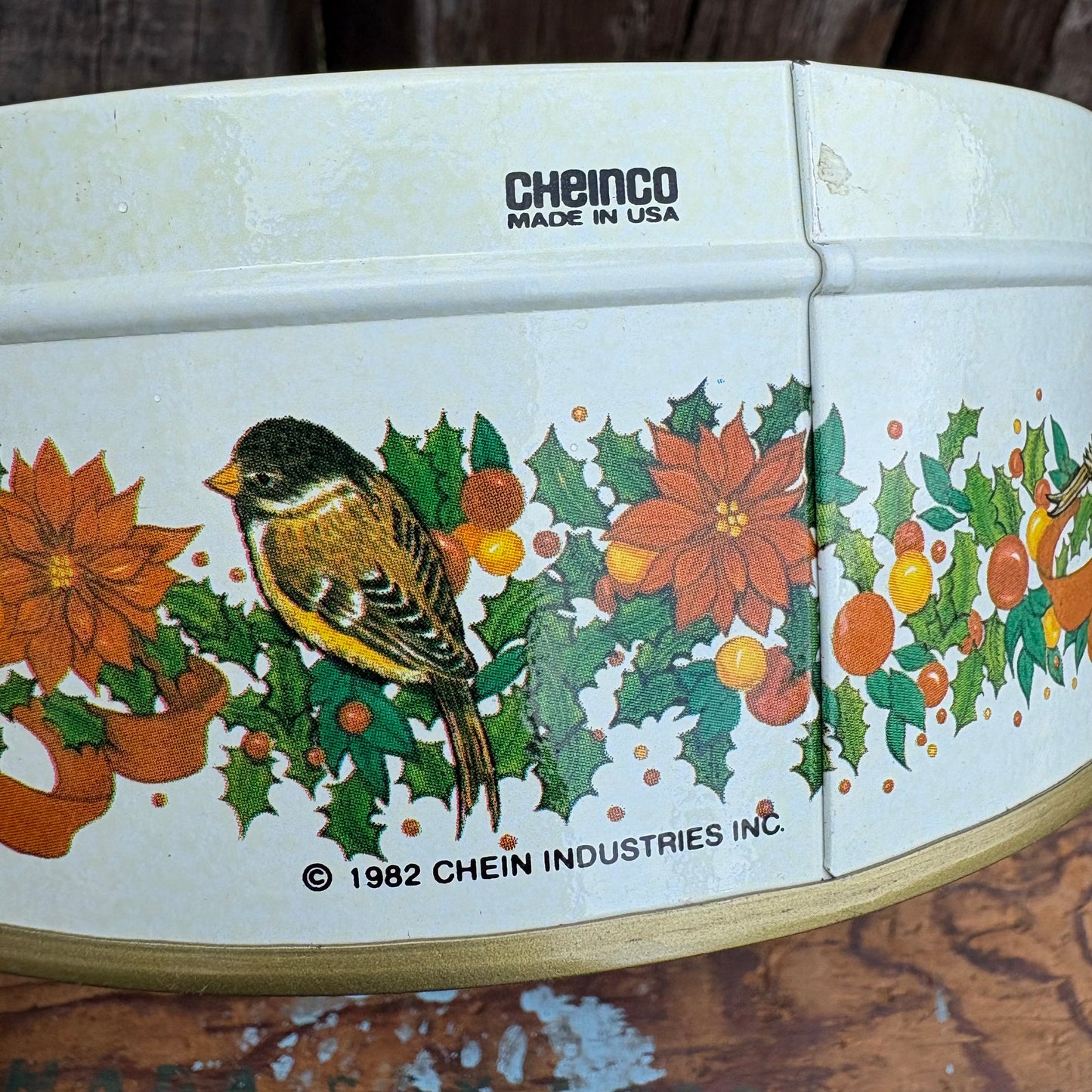 【1982 USA vintage】Christmas tin can