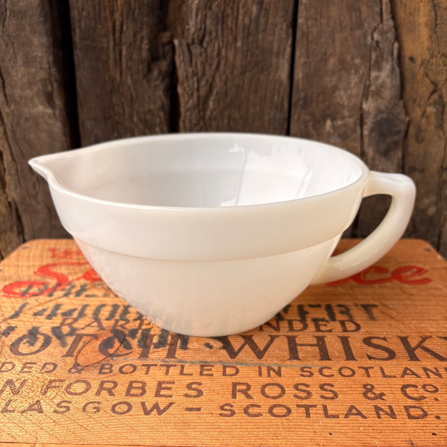 【1950s-60s USA vintage】Fire-King OVEN Ware Mixing Bowl Butter Bowl Milk Glass