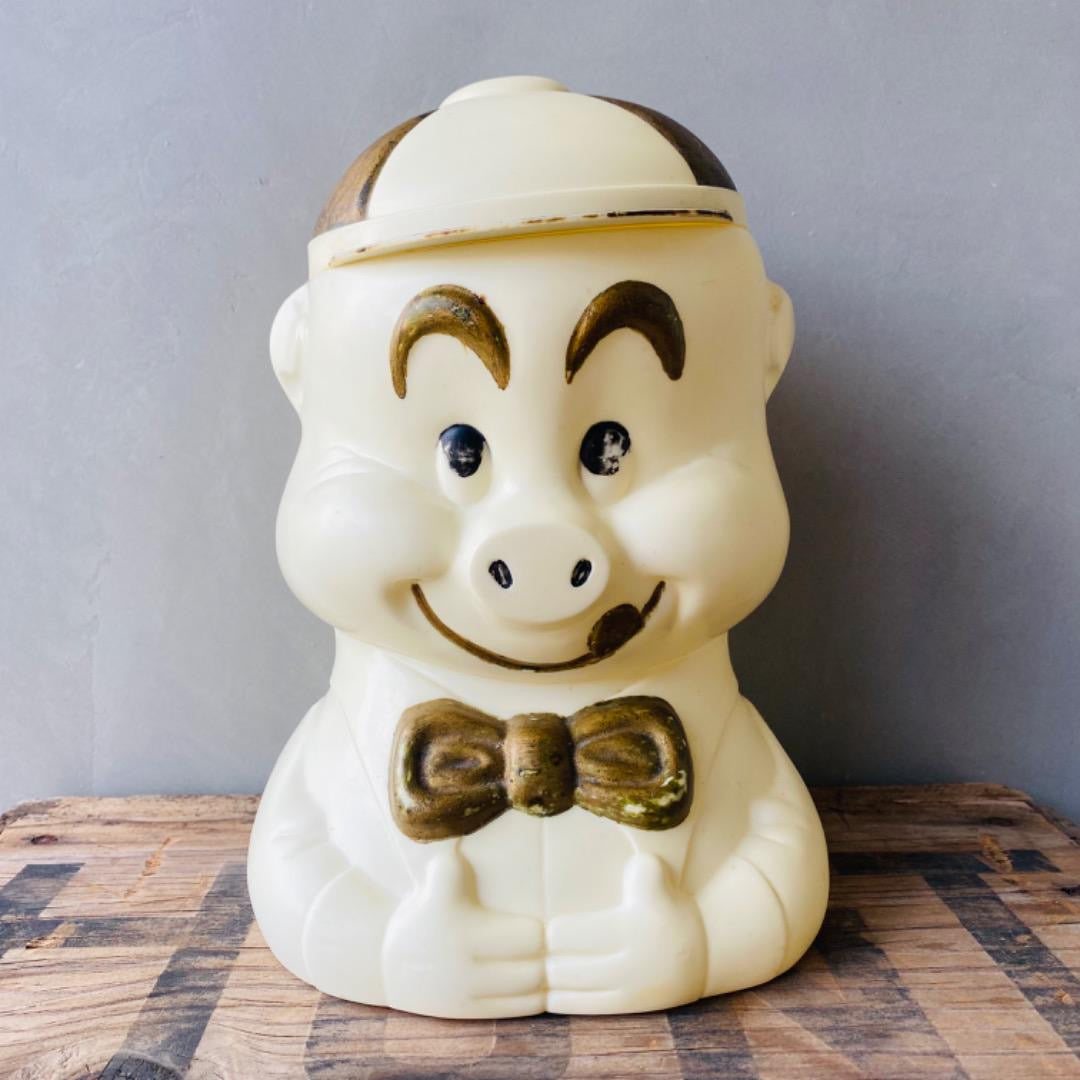 大人気高品質【1940s USA vintage】Porky Pig クッキージャー アンティーク雑貨
