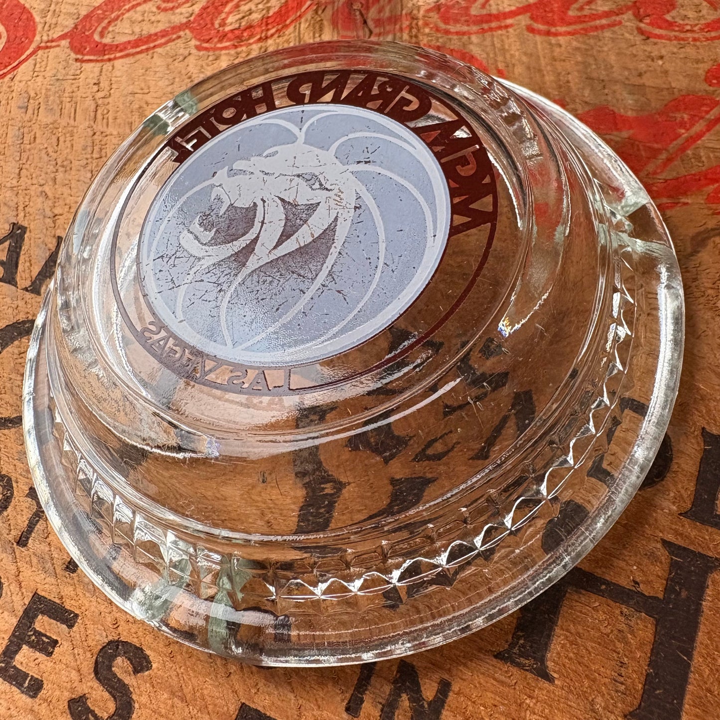 【USA vintage】MGM GRAND HOTEL casino glass ashtray