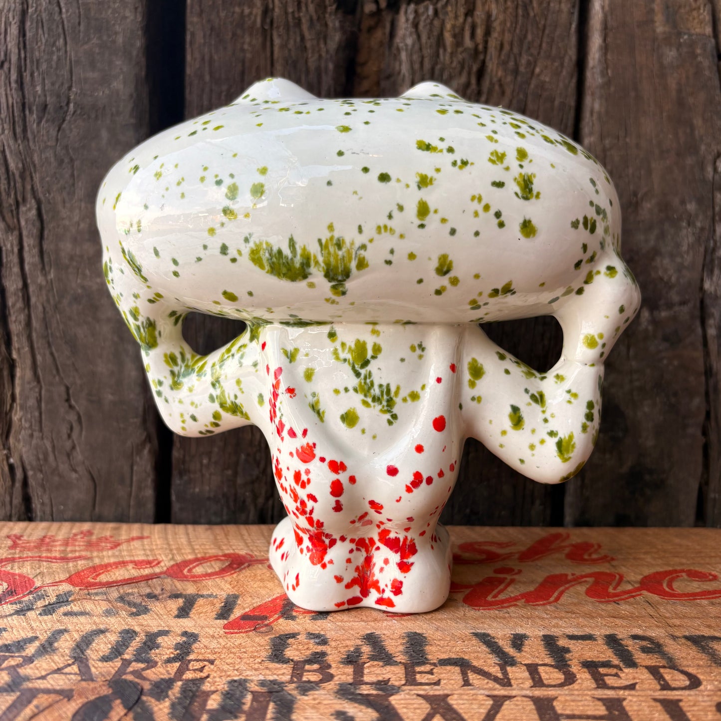 【1970s USA vintage】Ceramic Frog Candy Dish