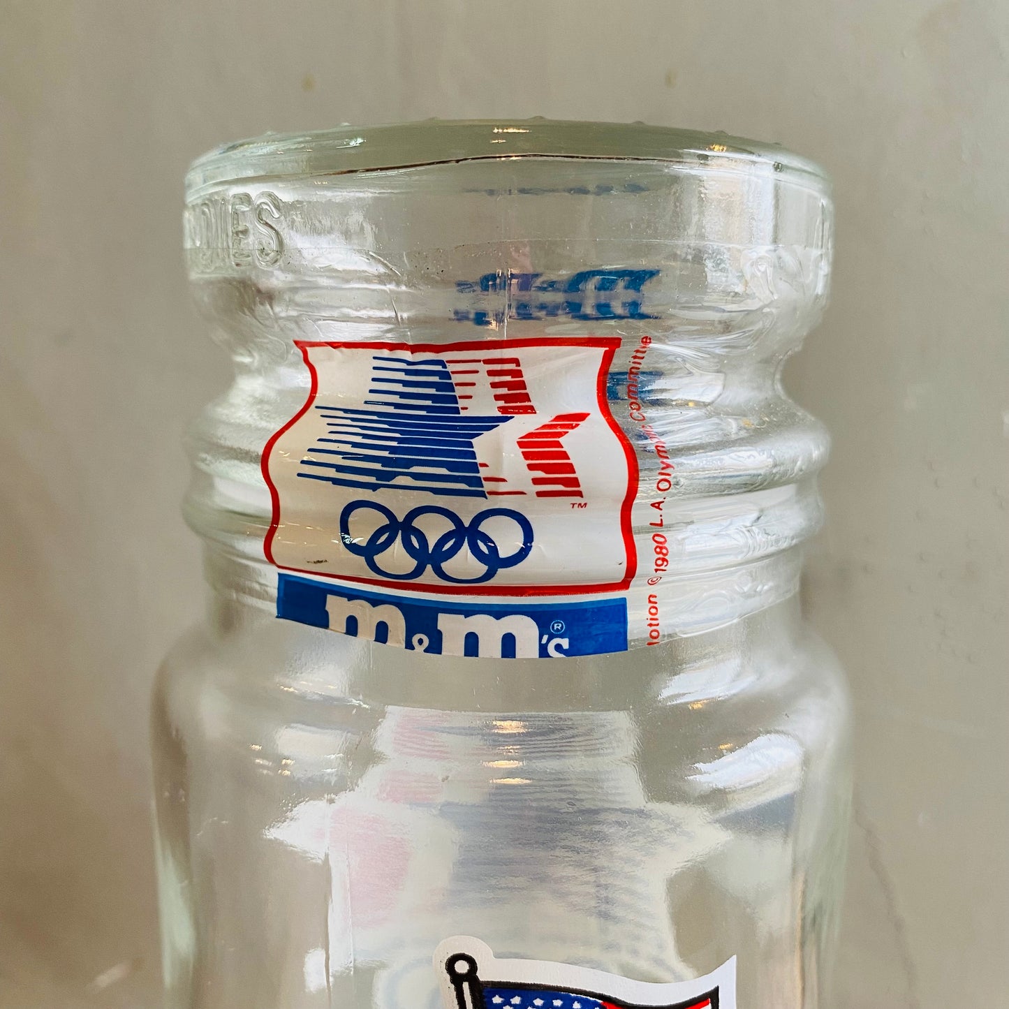 【1980s USA vintage】m&m's glass Jar