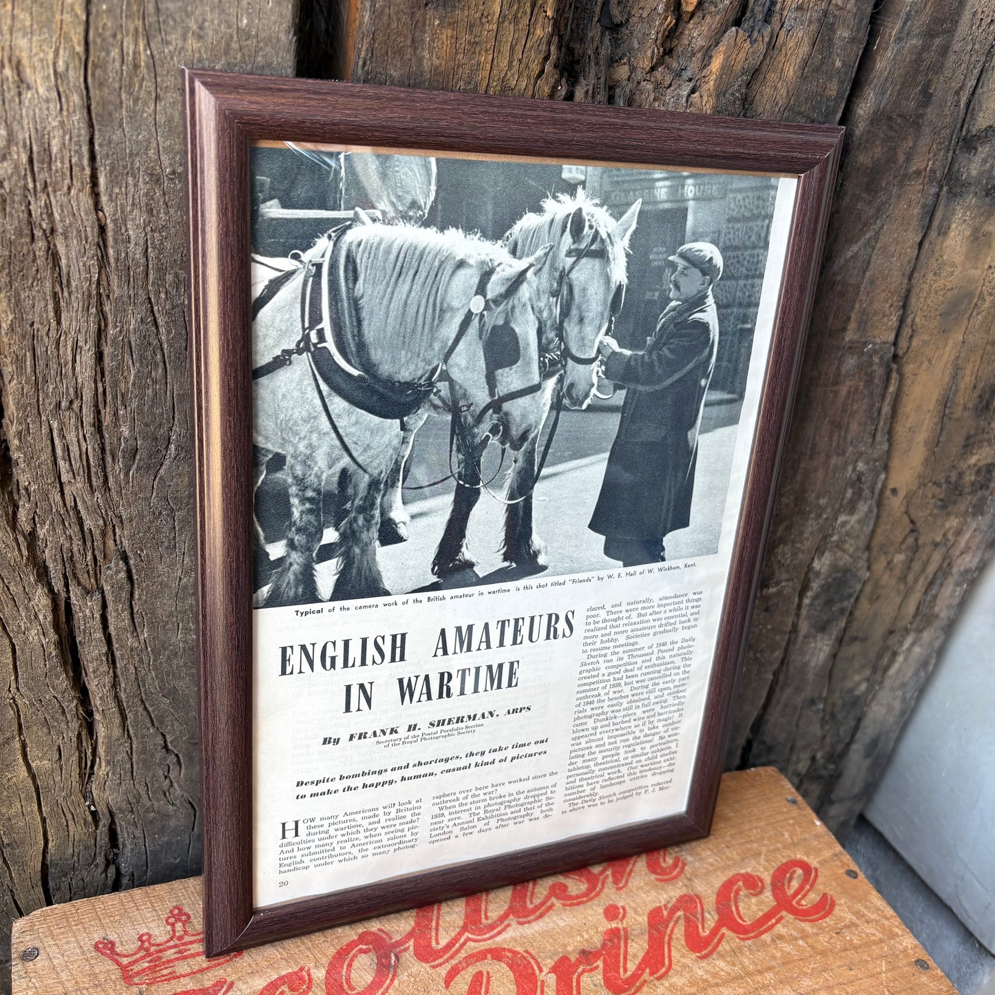 【1945 USA Vintage】 PHOTOGRAPHY  Magazine Framed Ads