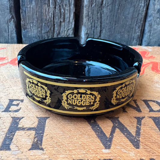 【USA vintage】GOLDEN NUGGET glass ashtray