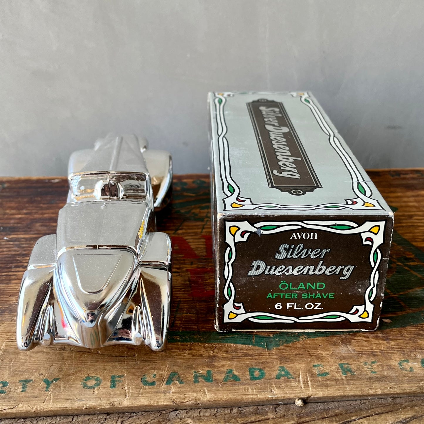 【USA vintage】AVON Silver Duesenberg Bottle