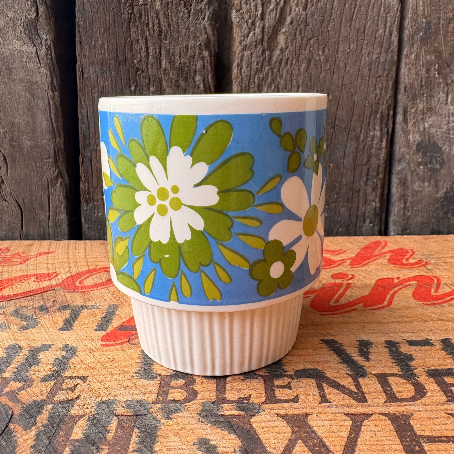 【1970s JAPAN vintage】Flower Stack Mug