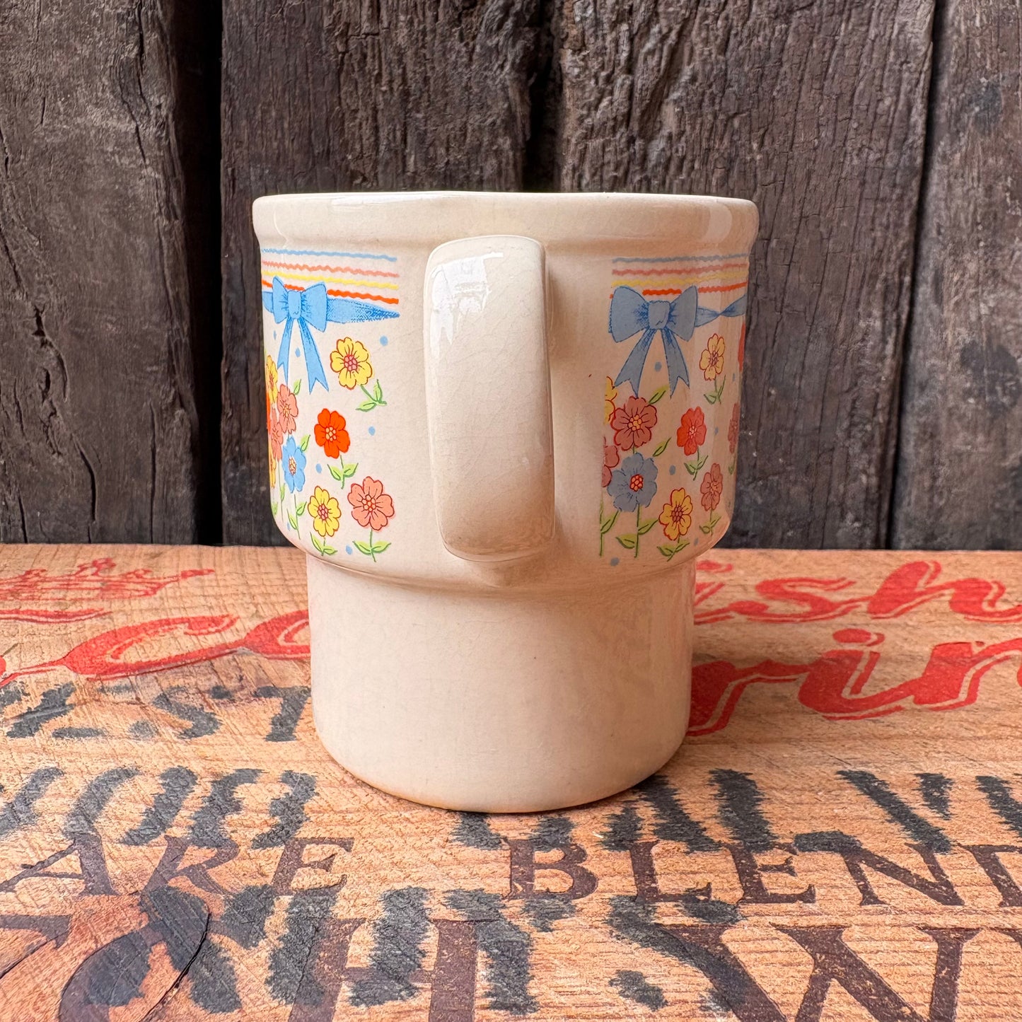 【1970s JAPAN vintage】Flower Mug Cup