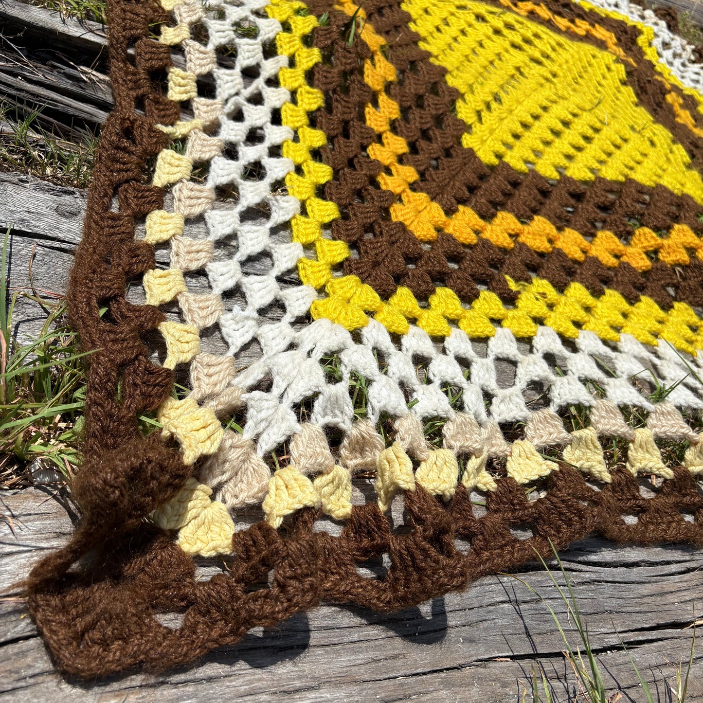 【USA vintage】Granny Square Blanket