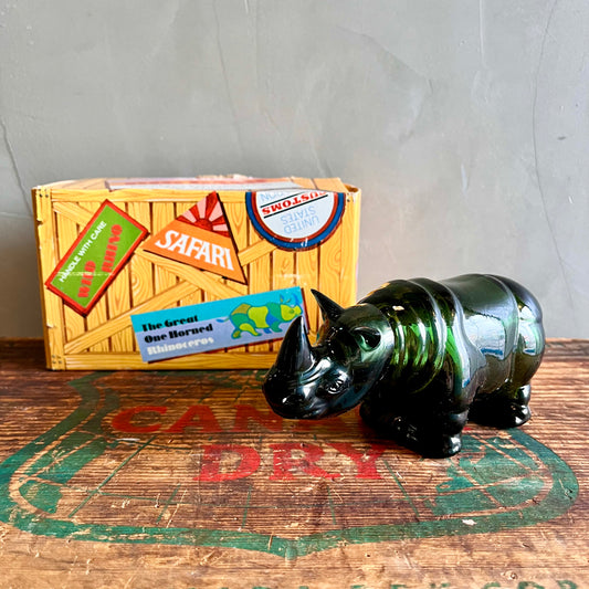 【70s USA vintage】AVON After Shave Bottle 
RHINO DECANTER