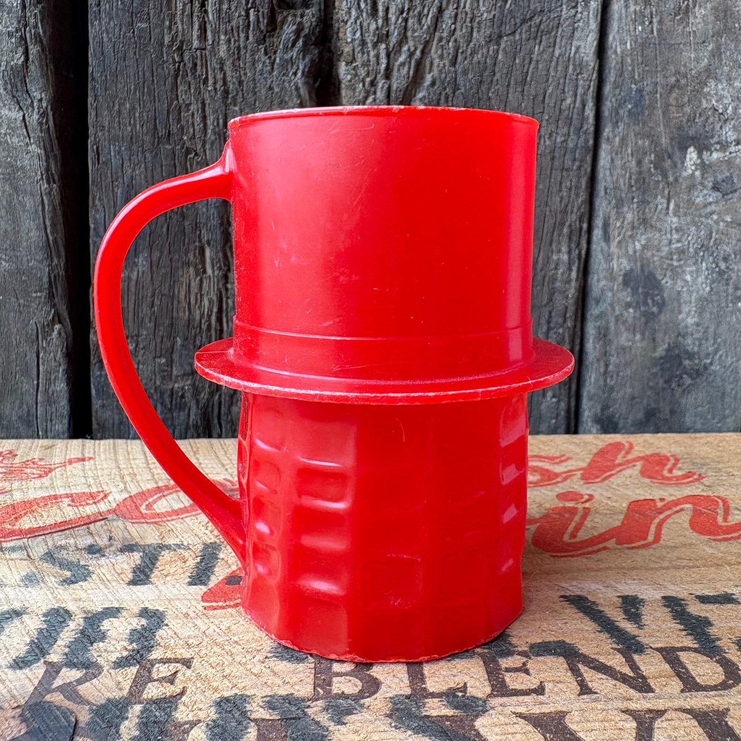 【1950s-1960s USA vintage】MR. PEANUT Plastic Mug Red